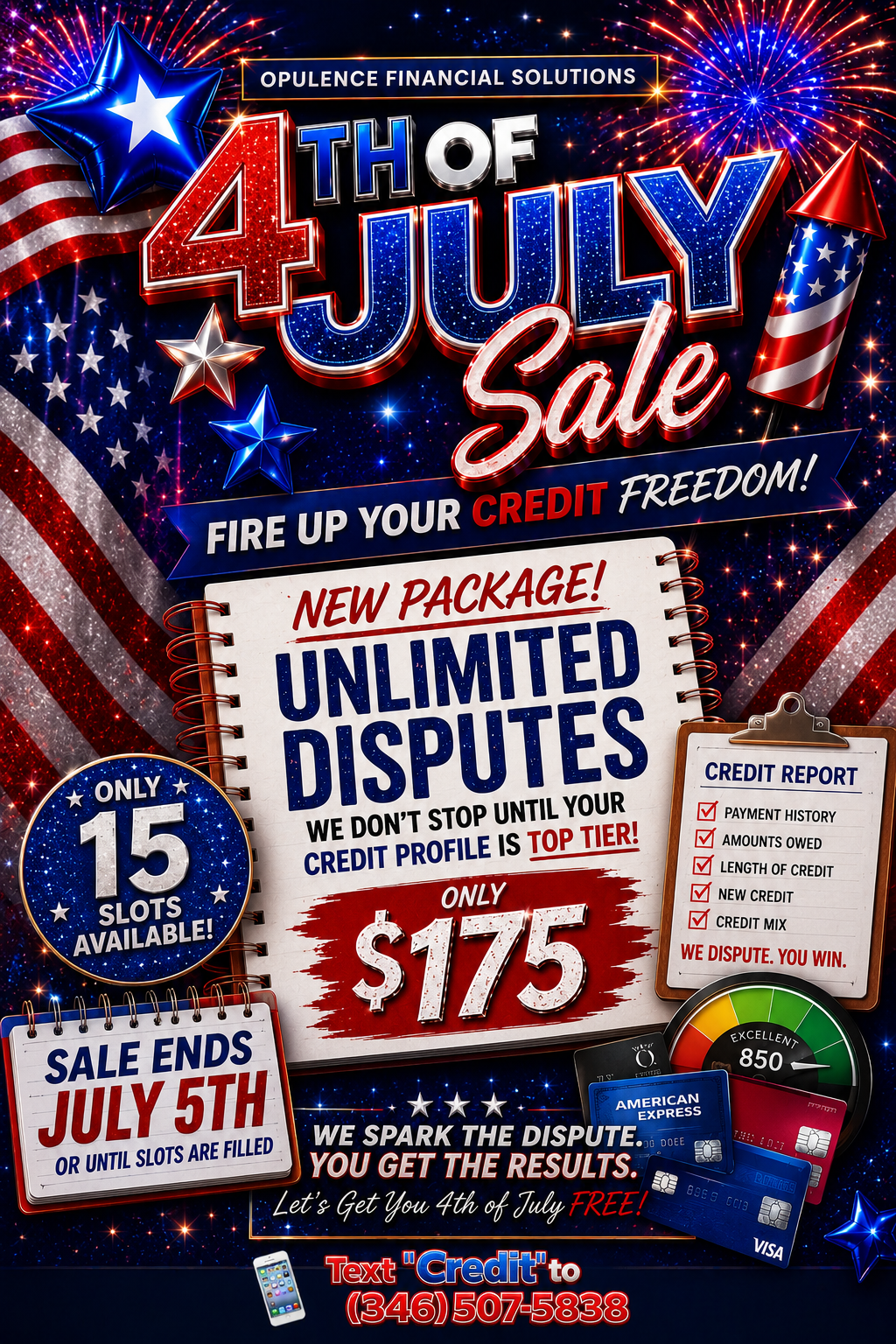 4TH OF JULY SALE UNLIMITED DISPUTES PACKAGE