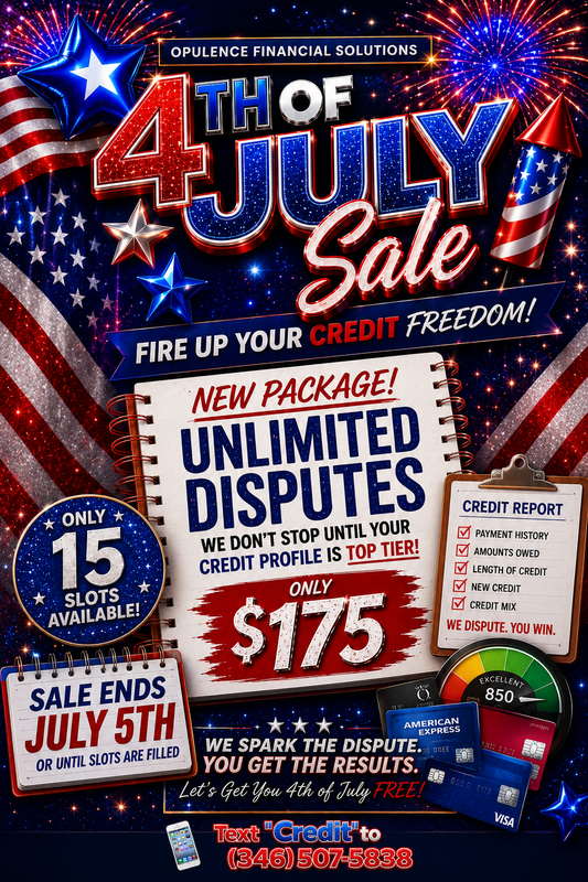 4TH OF JULY SALE UNLIMITED DISPUTES PACKAGE