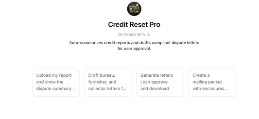 Credit Disputes GPT Bot